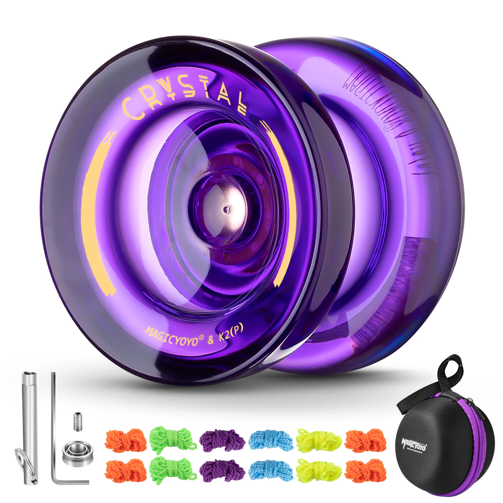 MAGICYOYO Responsive Yoyo for Kids K2 Crystal   Dual Purpose Plastic Yo-Yo for Beginners