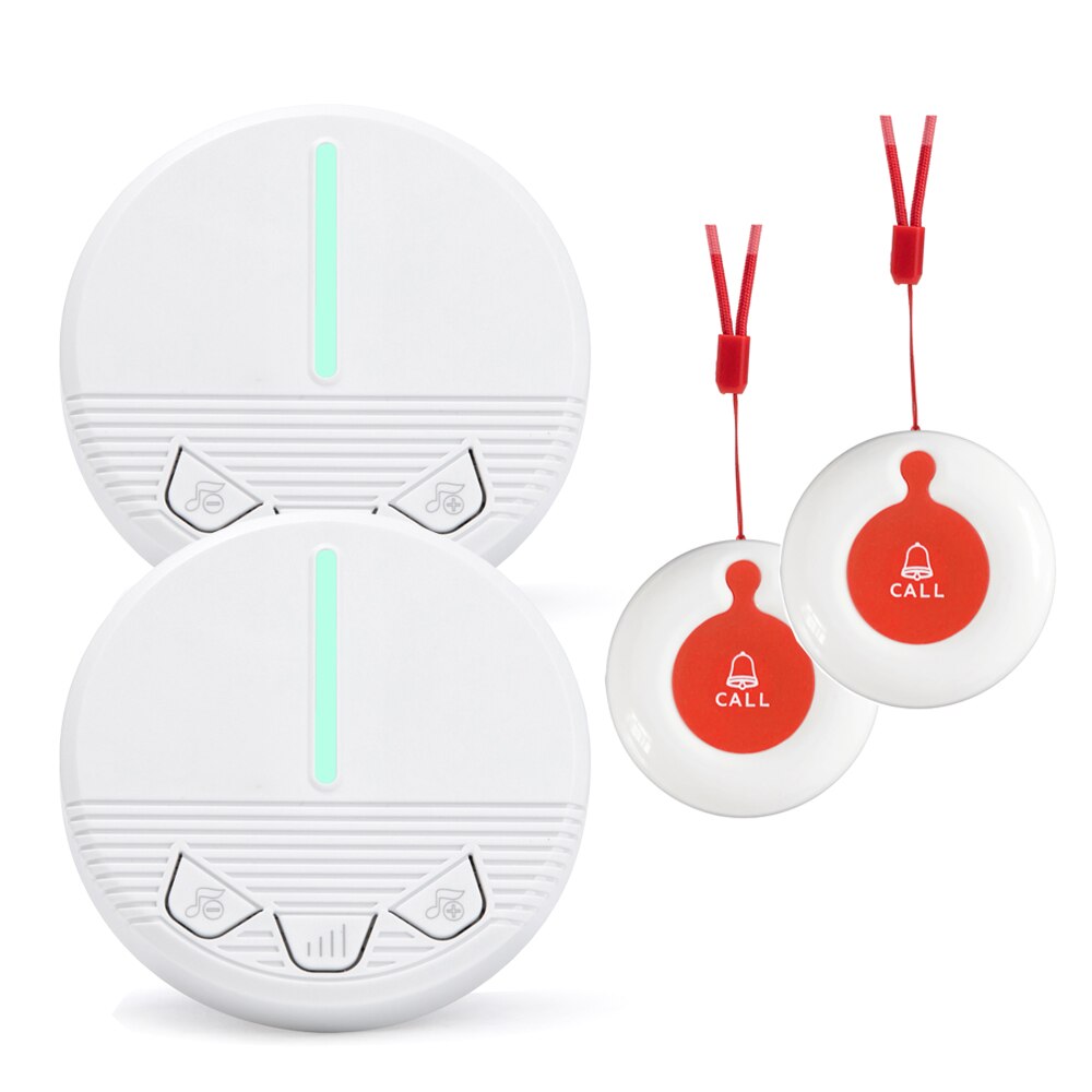 Elderly Alarm Systems Hospital Panic Button for Elderly Patient Personal Care Home Alert Nurse Call Receivers+Emergency Button