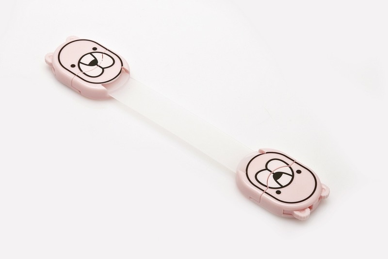 4 pieces of seal cartoon baby safety cabinet lock strap child lock child wardrobe safety lock child proof blocker