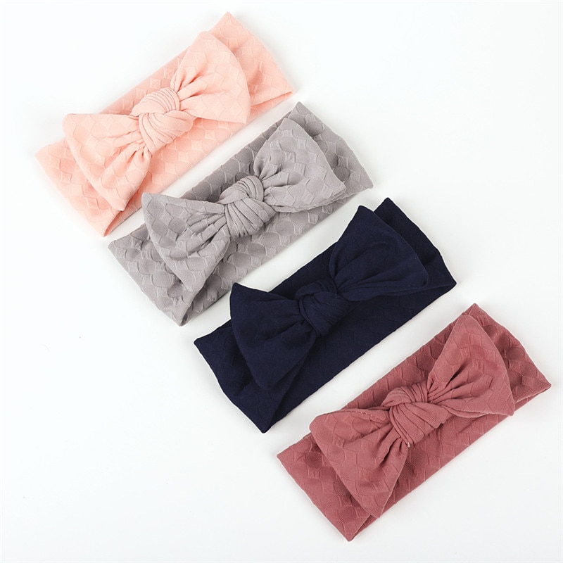 New Colors Knit Baby Headbands Rib Bow Elastic Soft Newborn Headbands for Baby Girl Children Turban Infant Kids Hair Accessories