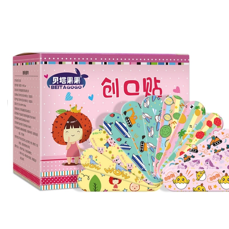 120pcs/lot Cartoon Animal Pattern Band Aid Hemostasis Adhesive Bandages First Aid Emergency Kit Wound Plaster Patches for Kids