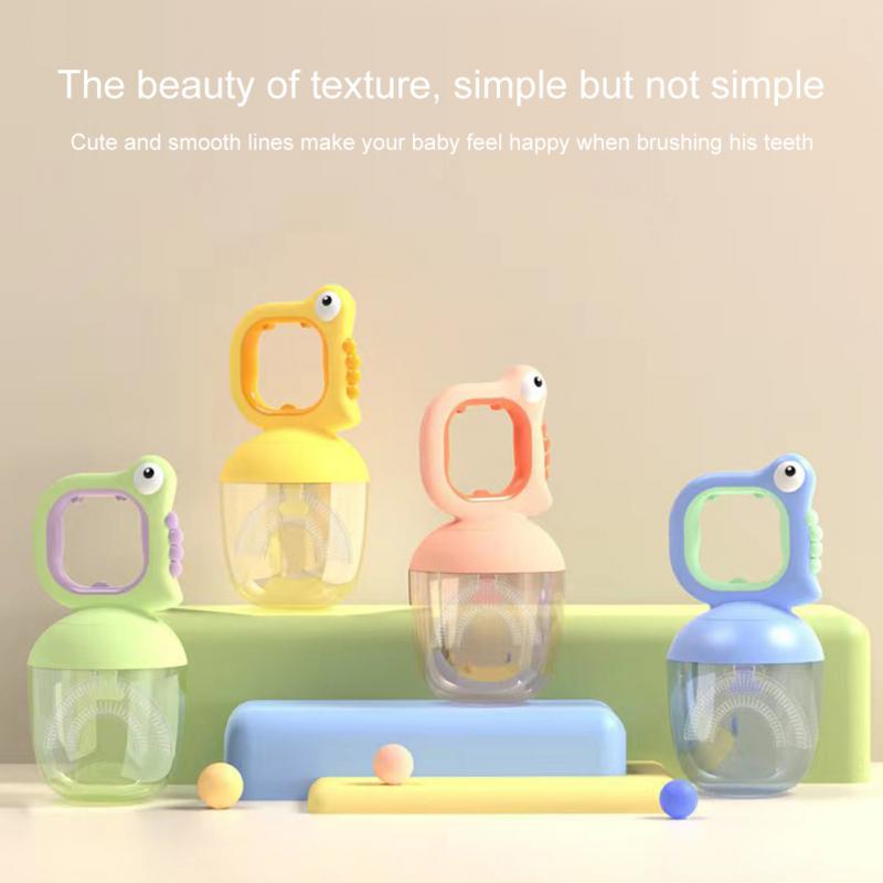 U-shaped Childrens Toothbrush Toothbrush Cartoon With Storage Box Manual Kid Care Toothbrush Baby Toothbrush
