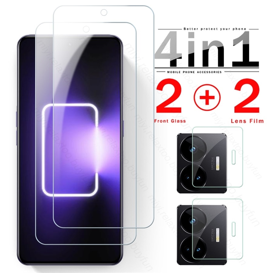4In1 Camera Glass For Realme GT3 5G Glass Protective Film Realmi Realm Relme GT 3 GT3 RealmeGT3 5G 2023 RMX3709 6.74" Lens 