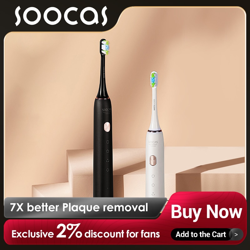 SOOCAS X3U Simple Ultrasonic Toothbrush USB Rechargeable Waterproof For Adult Without Replace brush head