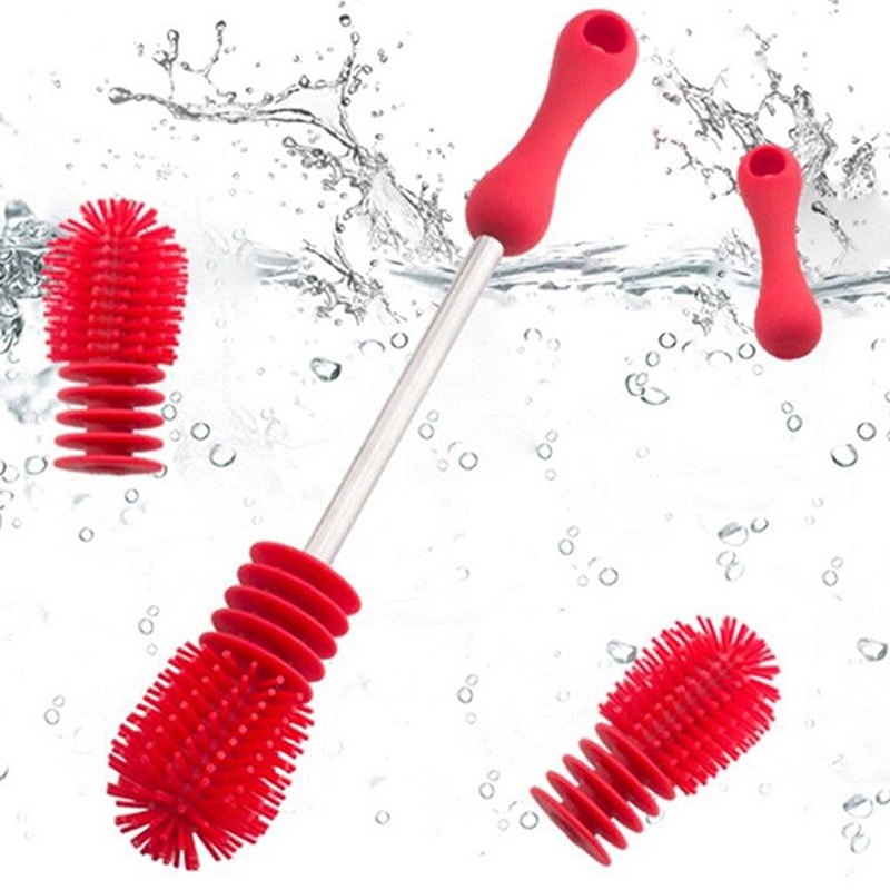 Baby Bottle Brushes Nipple Pacifier Tube Silicon Brushes Kids Milk Feeding Bottle Cleaning Brush