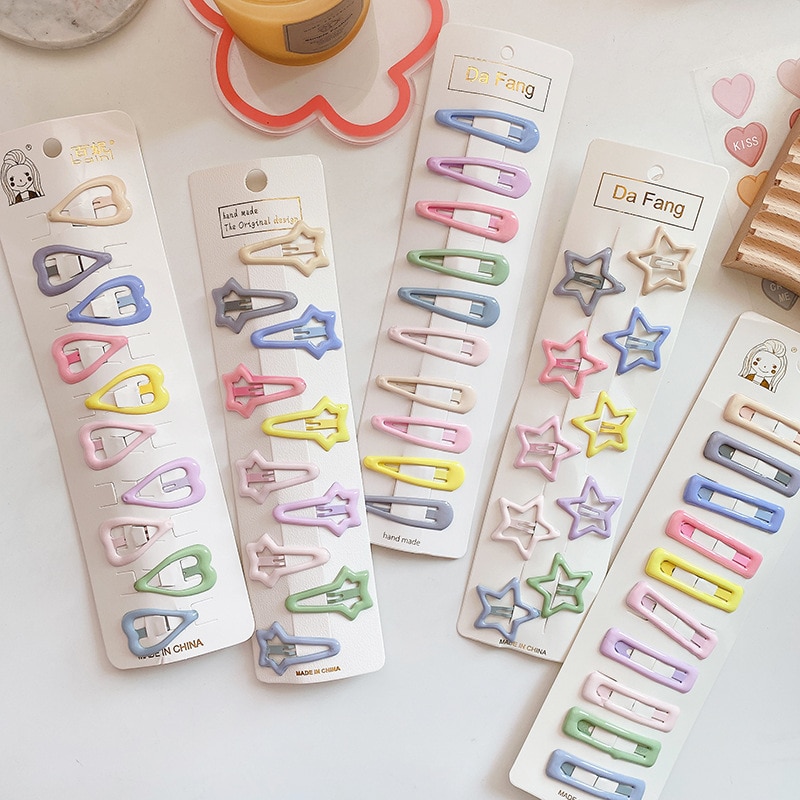 Baby Hairpin Sweet Girl Heart Bb Clip Metal Hair Claws Kids Hairgrip Headwear Cute Baby Hair Clip Bangs Broken Hair Headdress