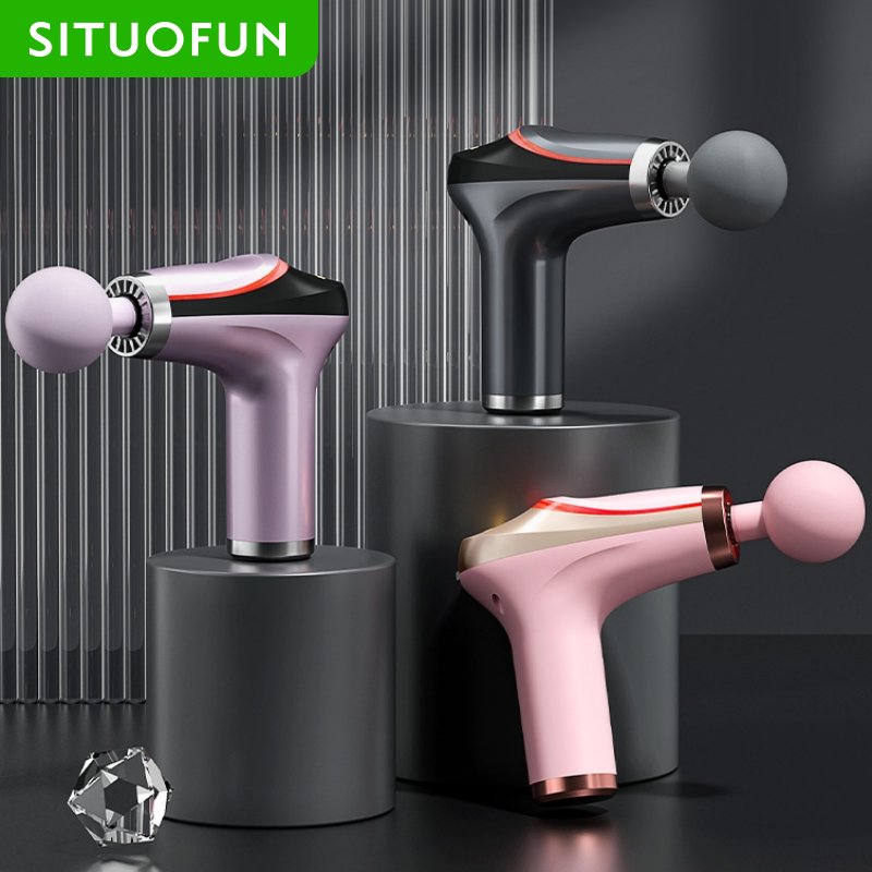 SITUOFUN Portable Massage Gun For Body Neck Back Sport Deep Tissue Muscle Relaxation Fitness Electric Percussion Pistol Massager
