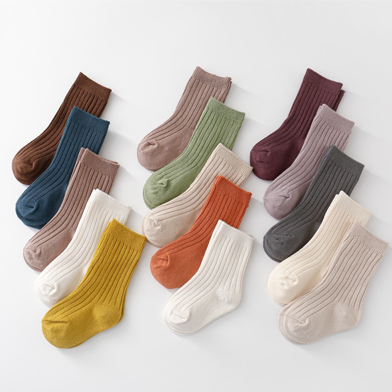 Lawadka 0-5Years 5Pairs/lot Baby Girls Boys Socks Cotton Soft Children's Socks Korean Style Socks For Girls Boys Spring Aut