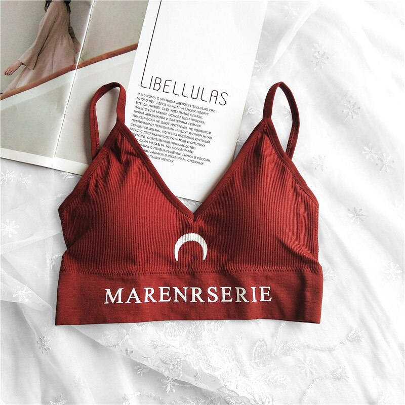 Women's Tube Top The New Beautiful Back Bras No Rims Thread Underwear French Sexy Crop Top Women Bralette Triangle Cup Girl