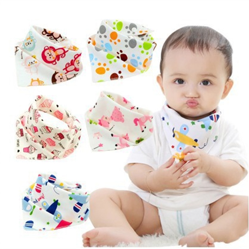 Baby Bib Soft Cotton Baby Drool Bibs Cute Triangle Scarf Comfortable Drooling and Teething Towel Saliva Towel for Newborn