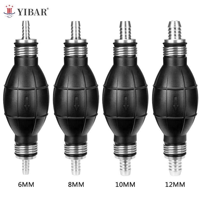6mm/8mm/10mm/12mm Hand Fuel Pump Line Rubber Aluminum Hand Primer Bulb oil transfer petrol for Car Boat Marine Outboard