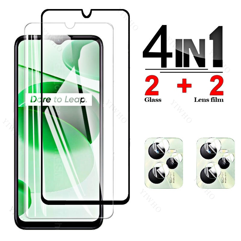 Cover Glass for Realme C35 Tempered Glass for RMX3511 Realmy C 35 Screen Protectors Protective Phone Camera Lens Film 6.6inch HD