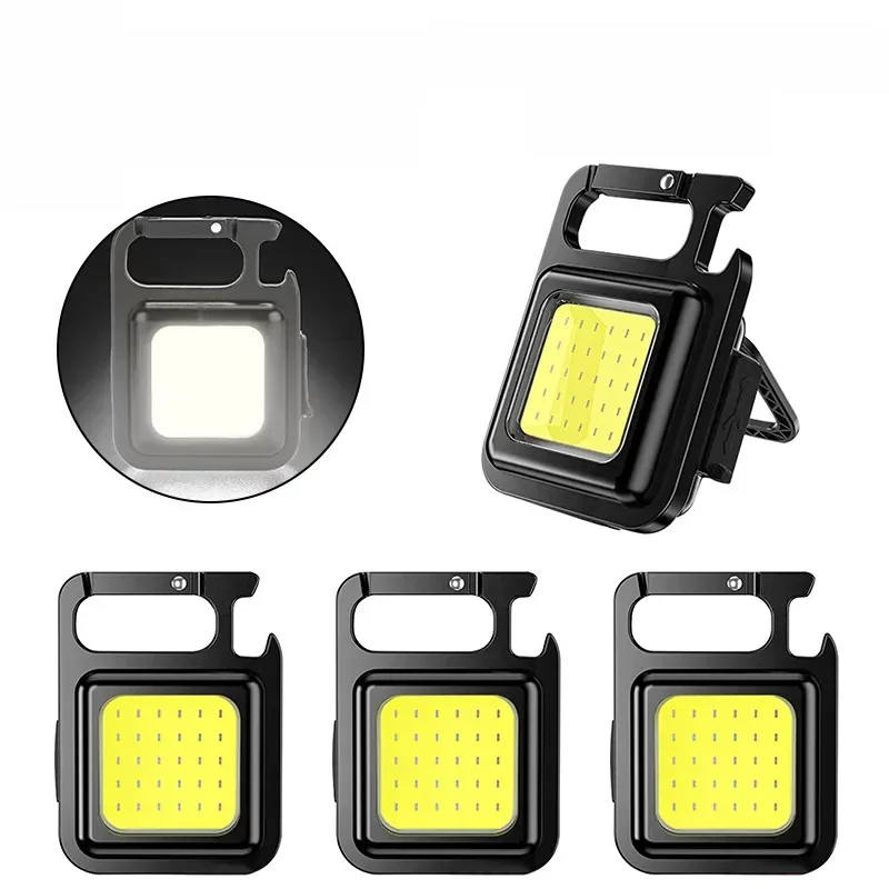 150mAh Mini LED Flashlight Work Light Portable Pocket Flashlight Keychains USB Rechargeable For