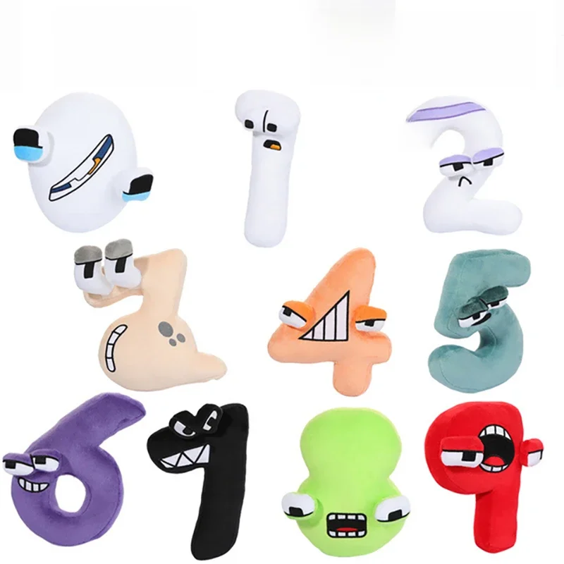New letters and numbers Lore plush toy character doll Kawaii stuffed animal toy children's gift