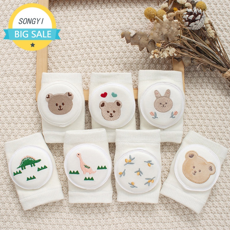 2023 Baby Cartoon Knee Pads Cotton Mesh Crawling Elbow Toddler Protector Safety Infant Kneepad Leg Warmer Kids Cushion Legging