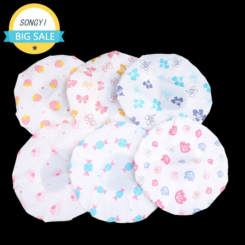 Waterproof Hair Shower Hats Cap Salon Elastic Thicken For Women Bathroom Hat