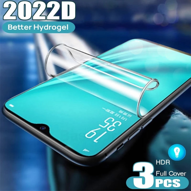 3PCS Protective Film For Realme C3 C3i C11 C15 C21 GT Neo Hydrogel Film Screen Protector For Realme X X2 X3 X7 X50 Pro XT Film