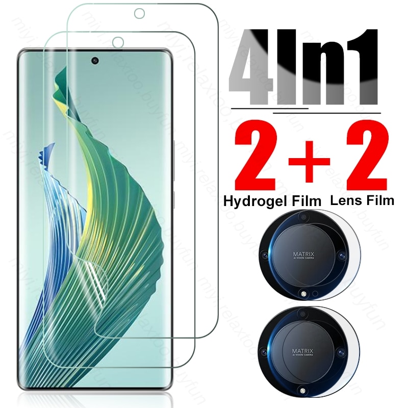 6 In 1 Soft Hydrogel Film Screen Protector Camera Glass For Honor Magic5 Lite Light 5G Not Glass Honer Magic5Lite Magic 5Lite 5G