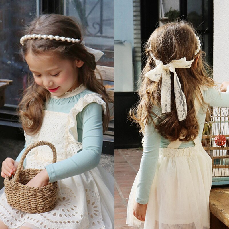 Newborn Photography Props Pearl Baby Headband Diamond Mosaic Hairband For Girls Nylon Head Band Kids Hair Accessories Cute
