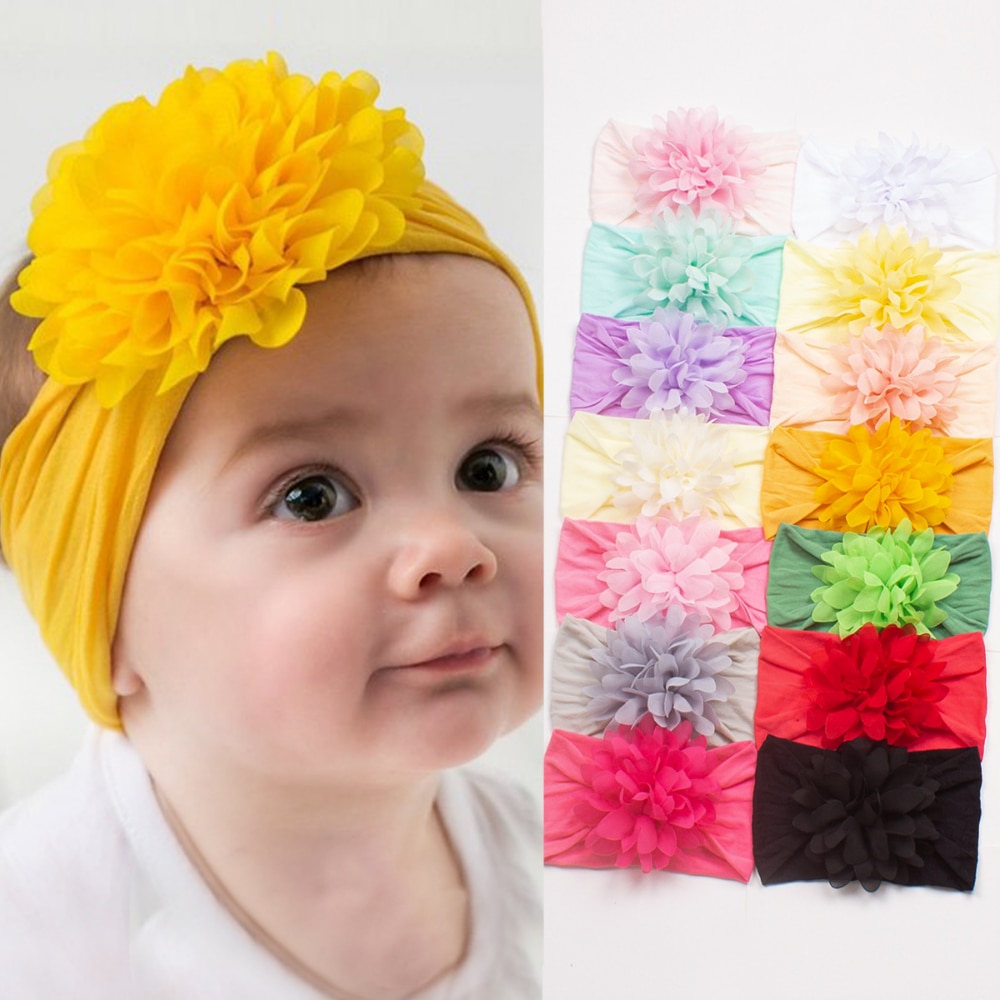 European and American New Baby Hair Band Women's Nylon Headband Creative Children's Headwear Wide Lovely Princess Baby