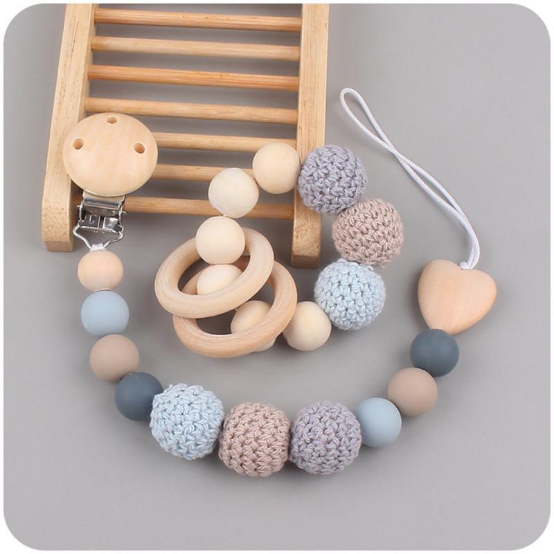 Generous Bite Bag Toy Woven Anti Dropping Molar Pacifier Clip Beautiful Soother Holder Nipple Chain Pacifier Chain Pacifier Rope