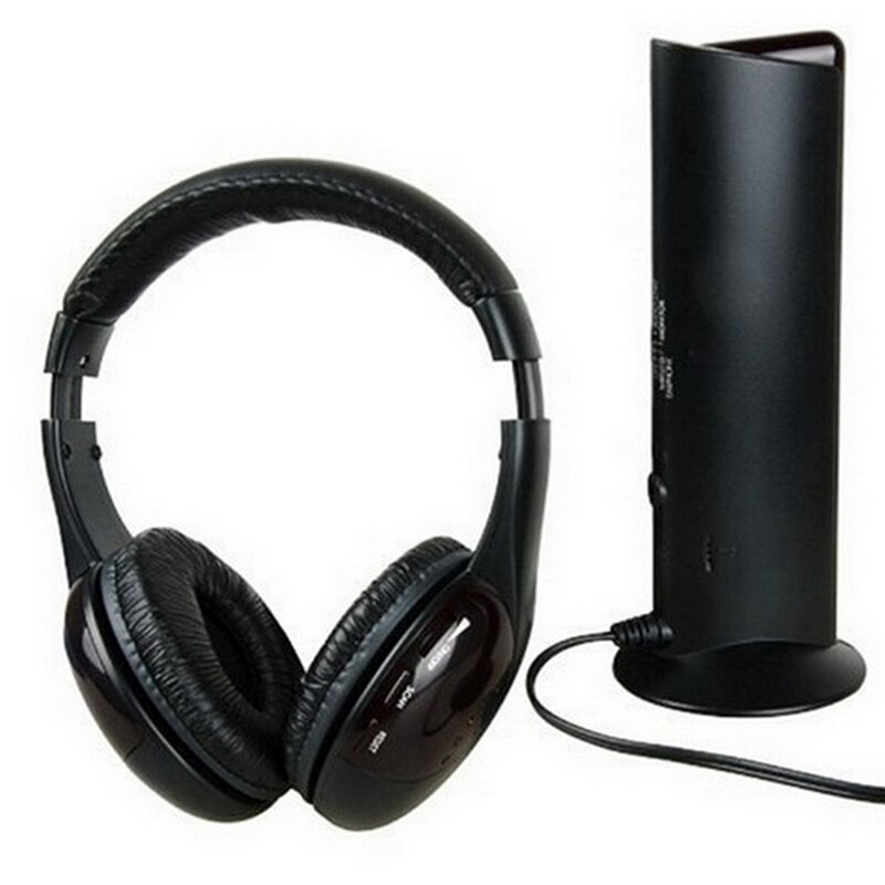 Headphones Wireless Headset 5in1 Hi-Fi Wireless Headphones Earphone Headset For PC Laptop TV DVD CD FM Radio MP3 With Microphone