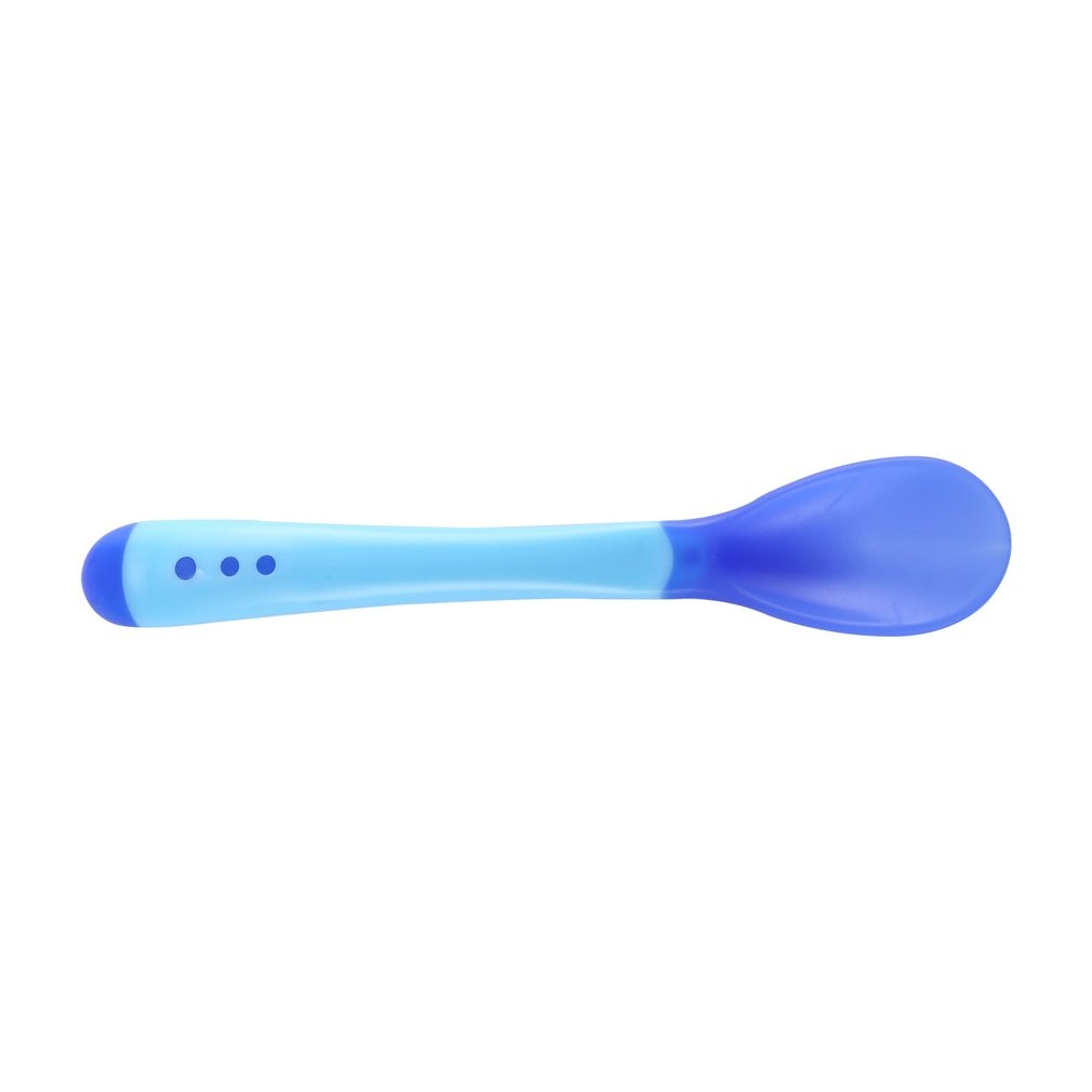 1Pcs / Set Safety Temperature Sensing Spoon Baby Cutlery Food Spoon Kids Cookware Silicone Paste For Baby Care