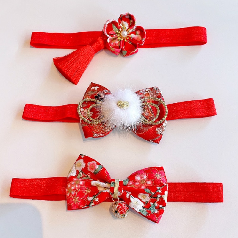 New Chinese style baby hair band bow flower baby hair band headdress