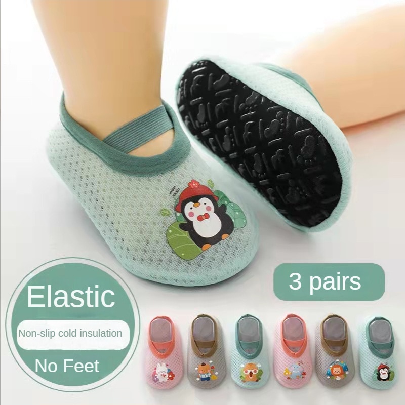 Cute Baby Floor Sock Shoes for 0-4Year Kids Newborn Baby Infants Toddler Soft Sole Anti-skip First Walker Children Home Shoes