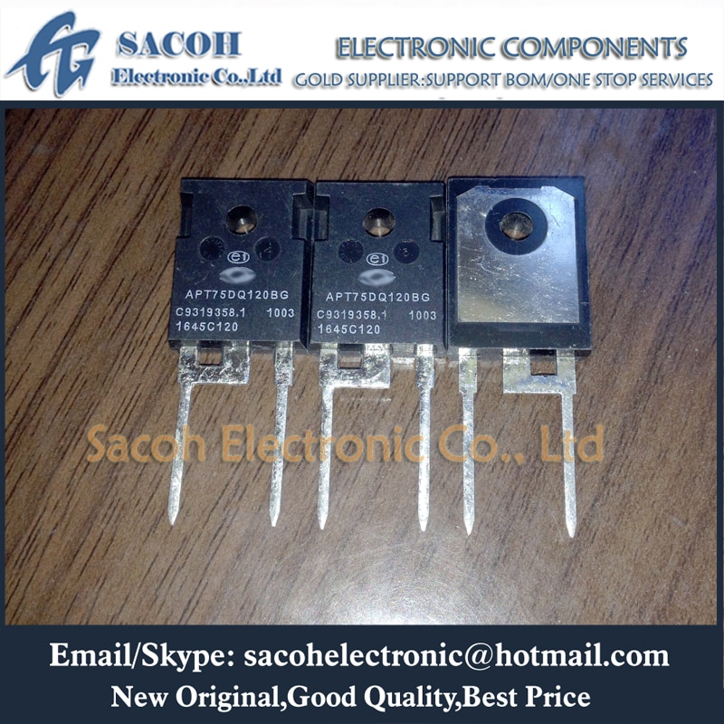 New original 5PCS/Lot APT75DQ120BG APT75DQ120 or APT75DQ100BG or APT75DQ60BG TO-247 75A 1200V Ultrafast Recovery Diode