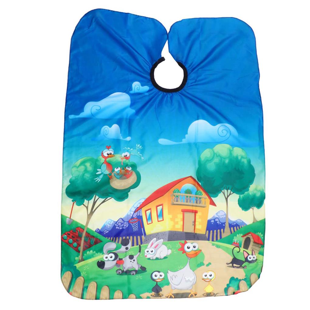 Nylon Kids Haircut Cape Portable Reusable Cute Cartoon Household Barber Shop Hairdressing Hairstyling Apron Accessories