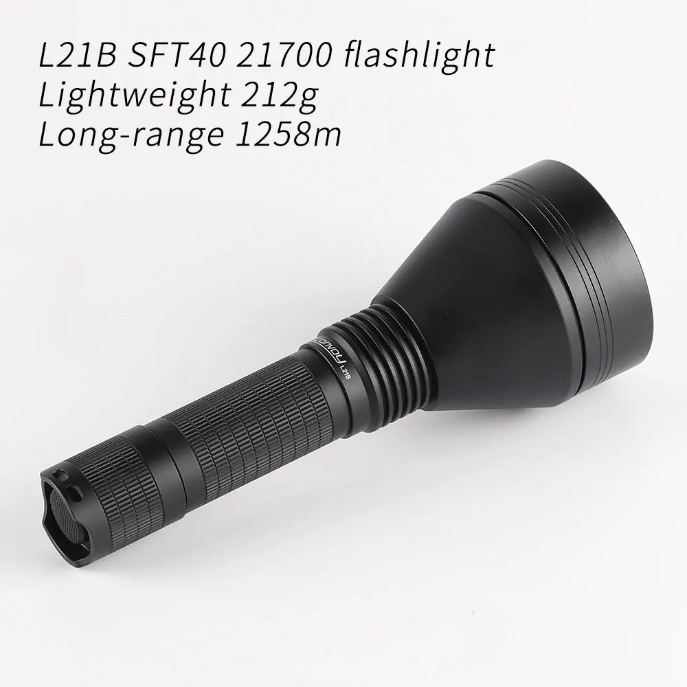 Convoy L21B Flashlight SFT40 Led Lanterna High Powerful 21700 Flash Torch Light Lightweight Long
