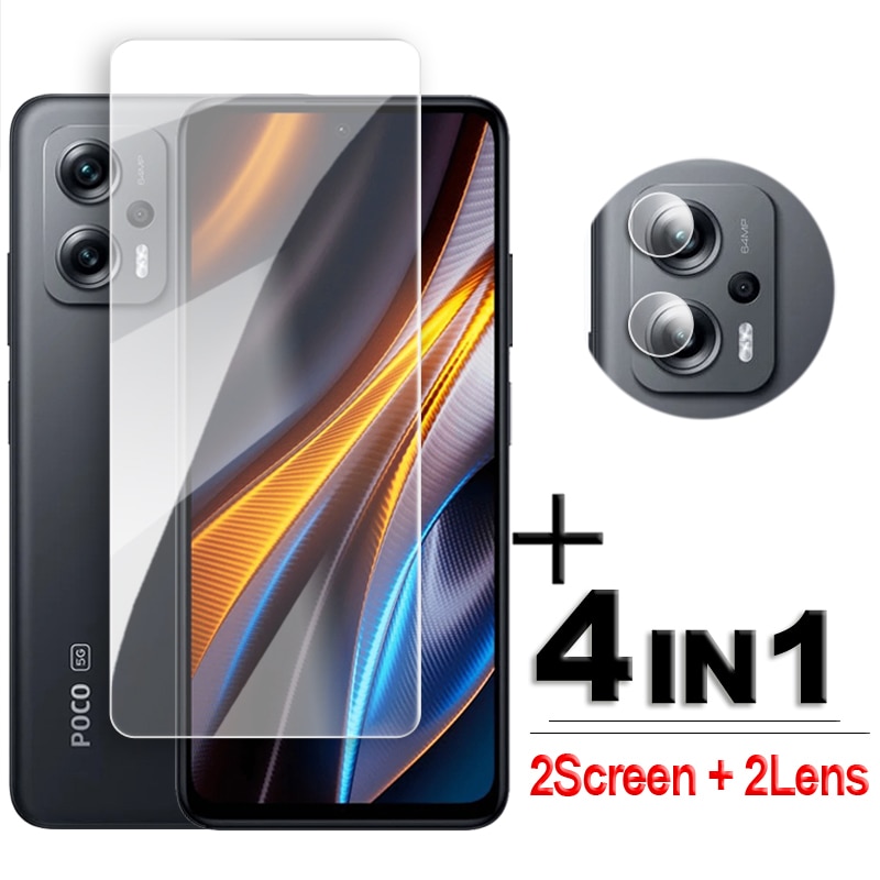 For POCO X4 GT Glass 6.6 inch Transparent Screen Protector Xiaomi Poco X4 GT 5G Tempered Glass For POCO X4 GT Camera Lens Flim