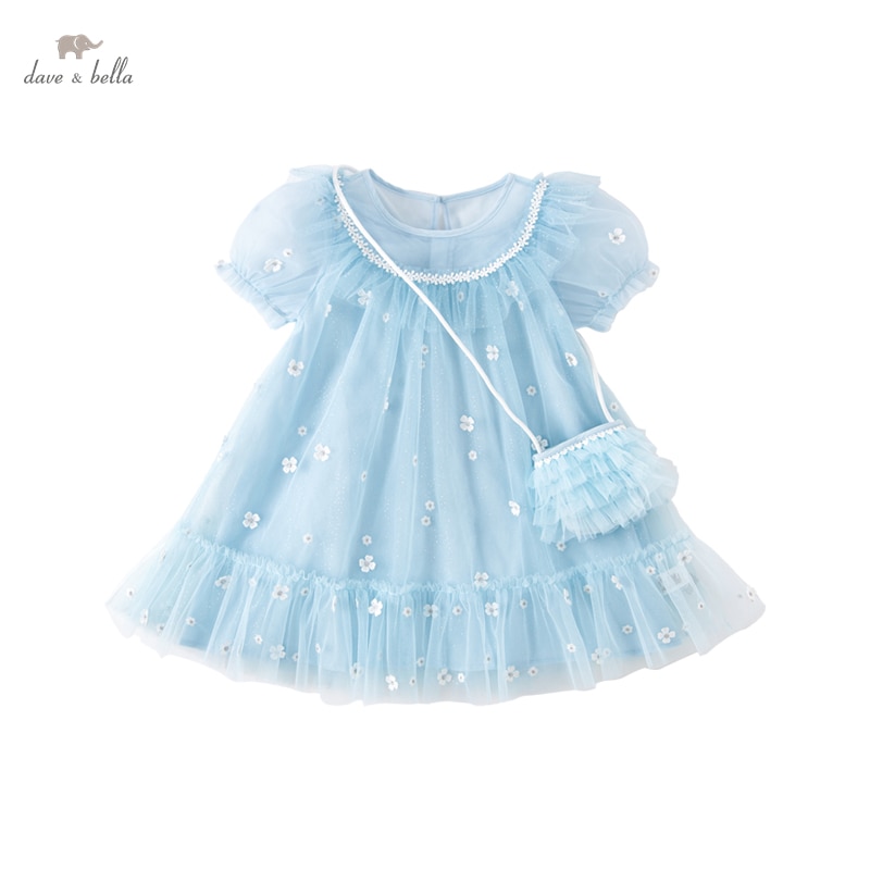 Dave Bella Girl's Dresses Children's New Baby Mesh Dress Summer Children's Princess Dress DB2235480