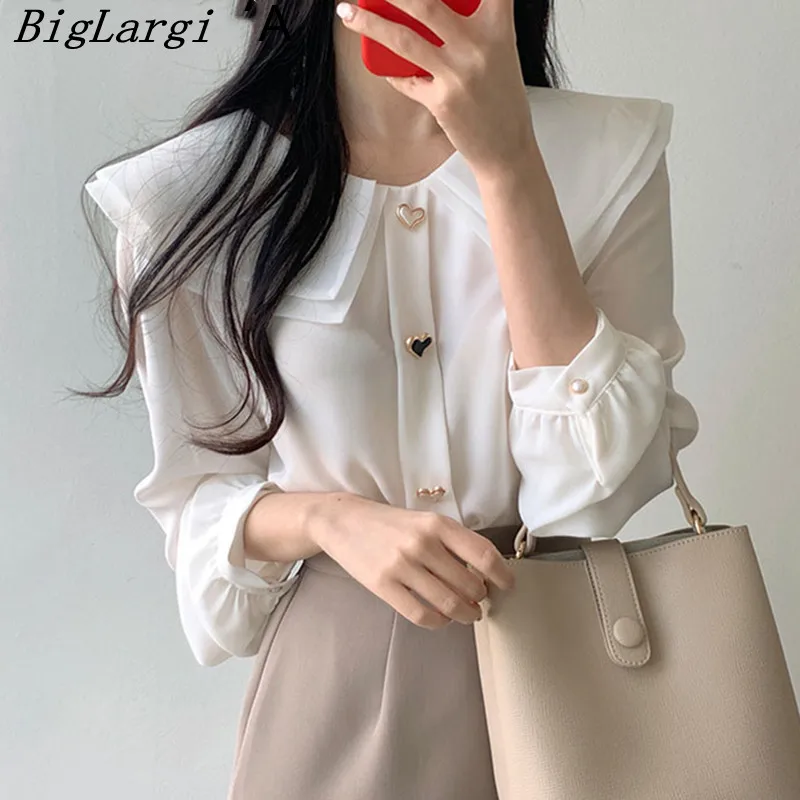 Spring Summer Women's Blouses Fashionable Elegant Office Buttons Oversized Korean Style Wild Pink