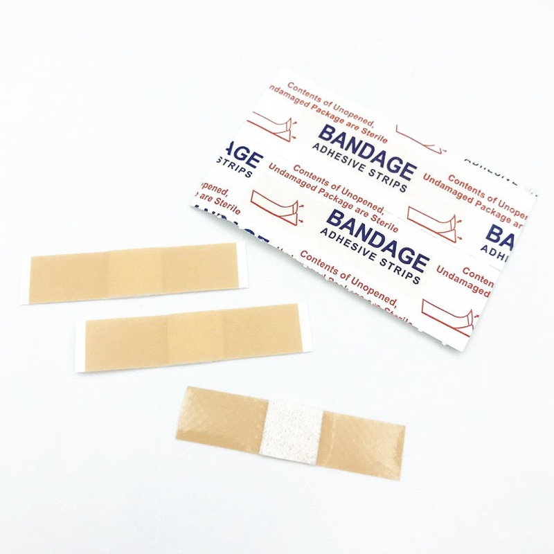 100pcs/set 4*1cm Mini Band Aid Skin Patches for First Aid Wound Dressing Skin Patch Plaster Medical Strips Adhesive Bandages