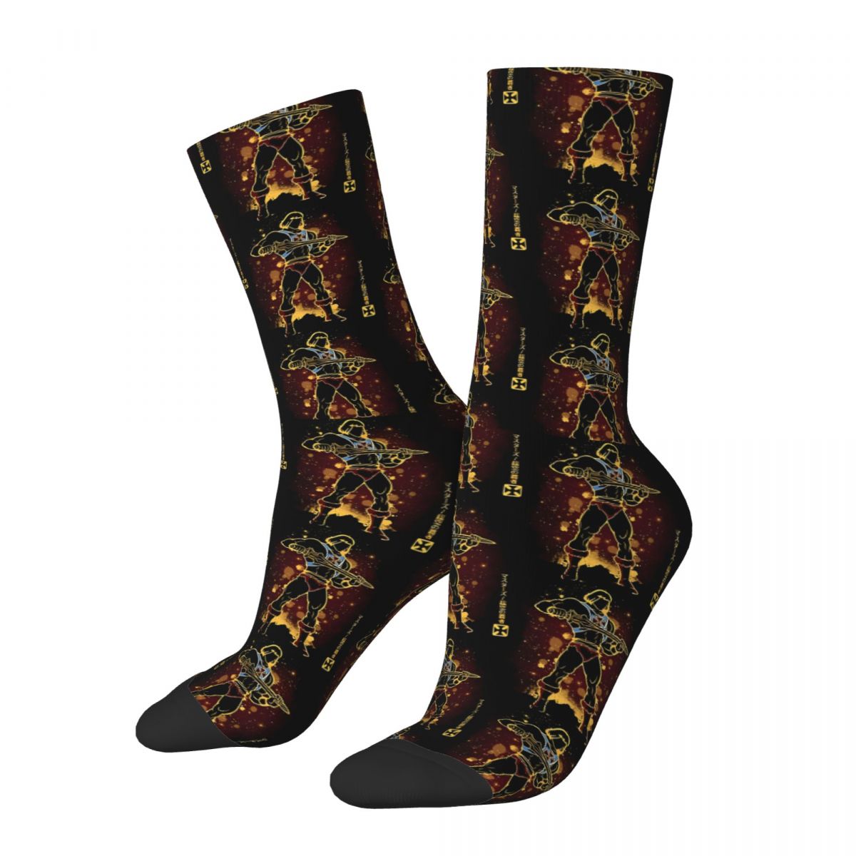 Happy Funny Men's Socks The Master Style Vintage He-Man and the Masters of the Seamless Crew Crazy Sock Gift Pattern Printe