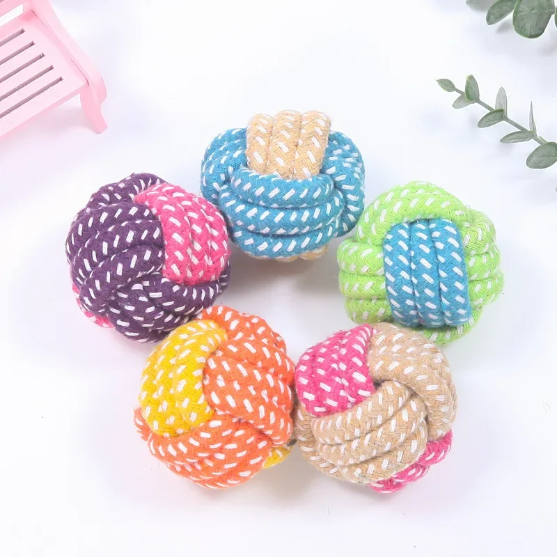 Interactive Cotton Rope Mini Dog Toys Ball for Dogs Accessories Toothbrush Chew Puppy Toy for Large
