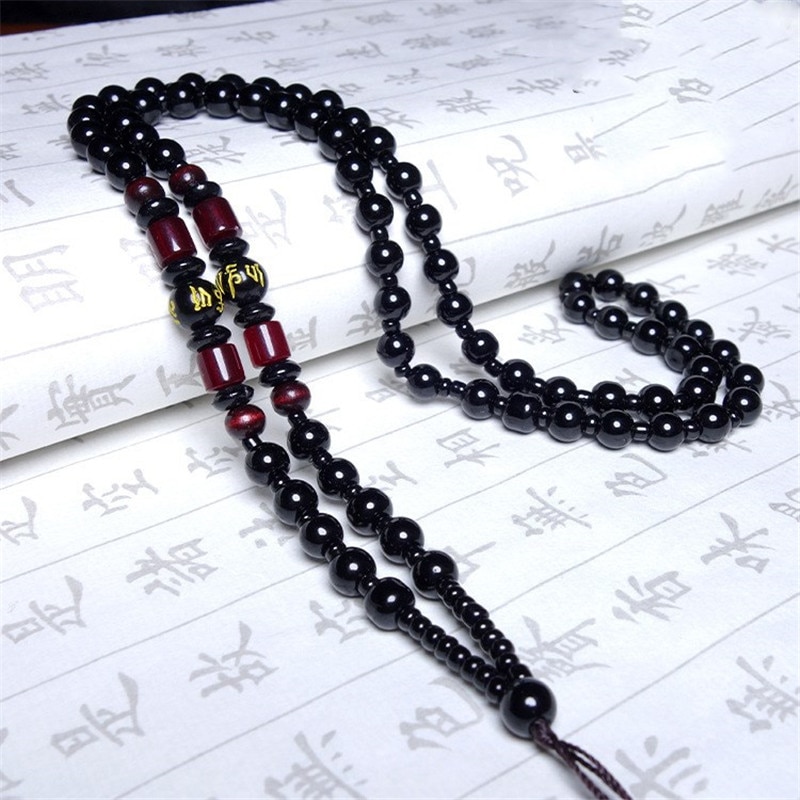 5pcs Black Obsidian Round Loose Beads Natural Stone Beads For DIY Jewelry Making Necklace rope thick neck rope necklace rop