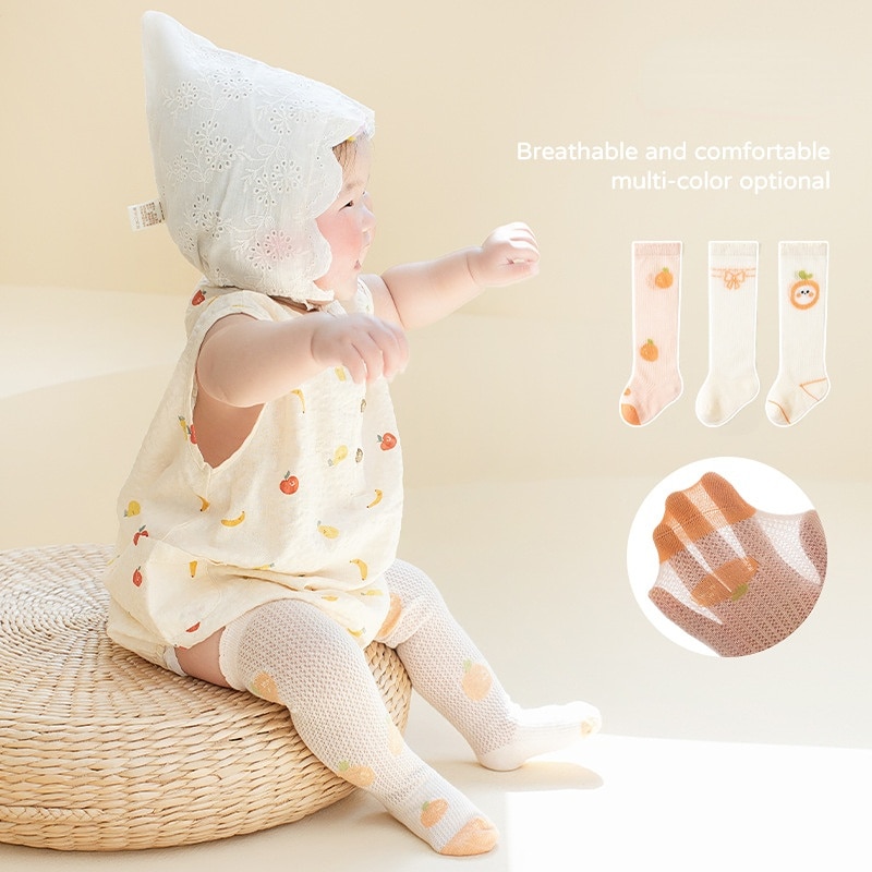 Baby stockings summer mesh ultra-thin baby mosquito repellent socks over-the-knee stockings