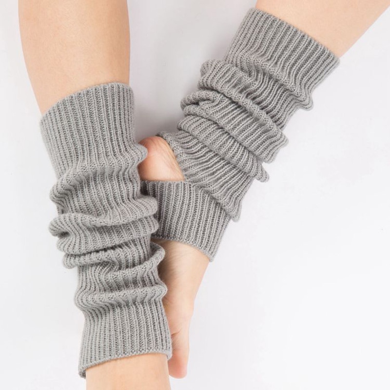 Children Adult Latin Dance Leg Cover Knitted Sports Protective Yarn Ballet Leg Warmer Foot Warm Socks Solid legings for girls