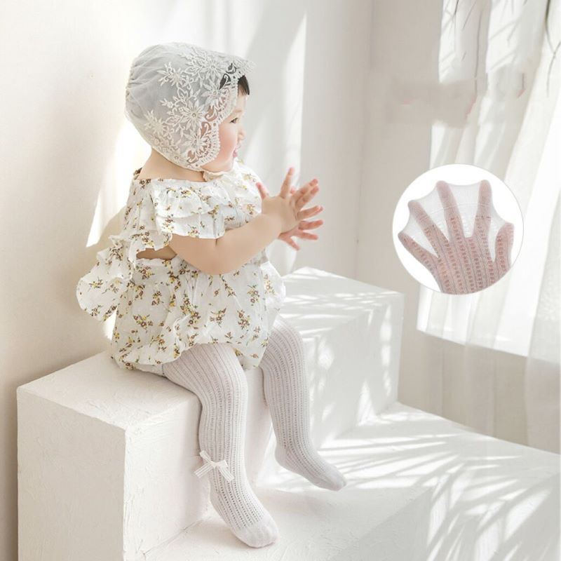 0 to 8 Years Baby Tights Summer Solid Color Soft Lace Thin Newborn Toddler Tight Girl Pantyhose Kids Girls Clothes