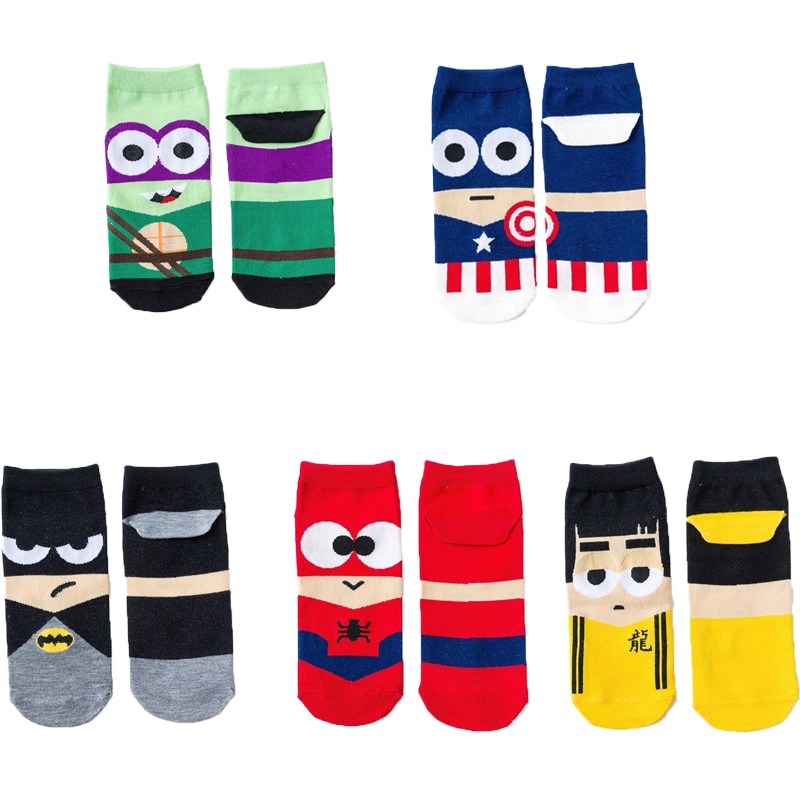 Disney cartoon candy Bar Socks Cotton women's socks Anime characters male and female cute socks Sports hiking socks