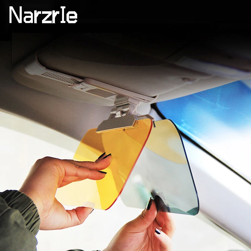 Car Sun Visor HD Anti-UV Day Night Anti-dazzle Goggles Clip-on Driving Vehicle Shield for View Visor