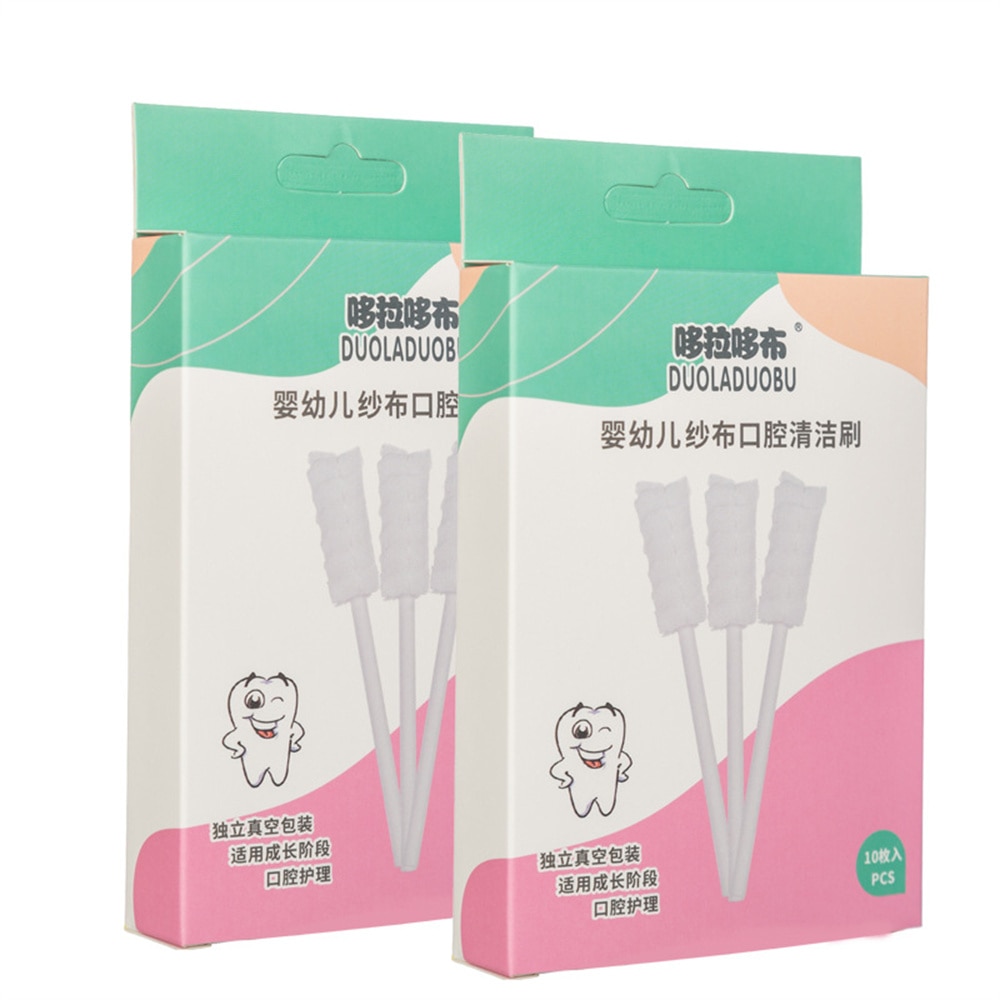 Oral Care Cleaning Brush Soft Disposable Food Grade Paper Sticks Gauze Tongue Coating Cleaners Baby Tongue Cleaning Brushes