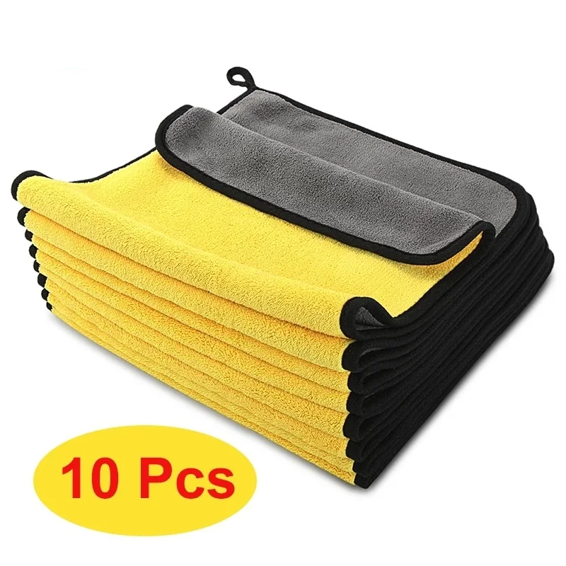 3/5/10 pcs Extra Soft Car Wash Microfiber Towel Car Cleaning Drying Cloth Car Care Cloth Detailing