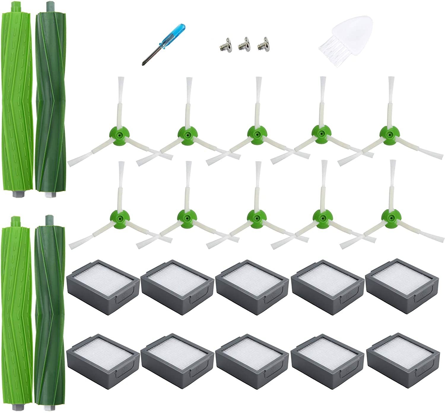 For irobot i7 i7+ E5 E6 series main brush strainer edge brush 29-piece set of sweeper accessories
