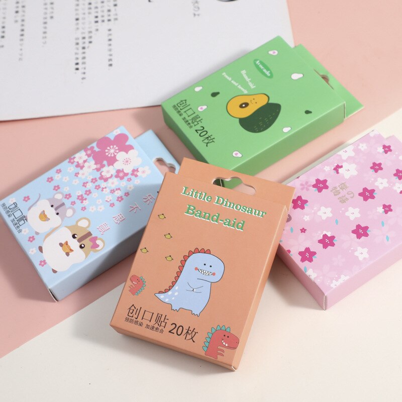 20pcs/box Cartoon Band Aid Wound Dressing Patch Kawaii Medical Strips Infant Skin Plaster for First Aid Adhesive Bandages