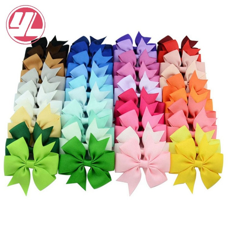 40 Colors New Solid Color Ribbon Ribbon Fishtail Bow Hairpin Hair Accessories Children's Headwear Hair Pin Ribbon Pin Hairc