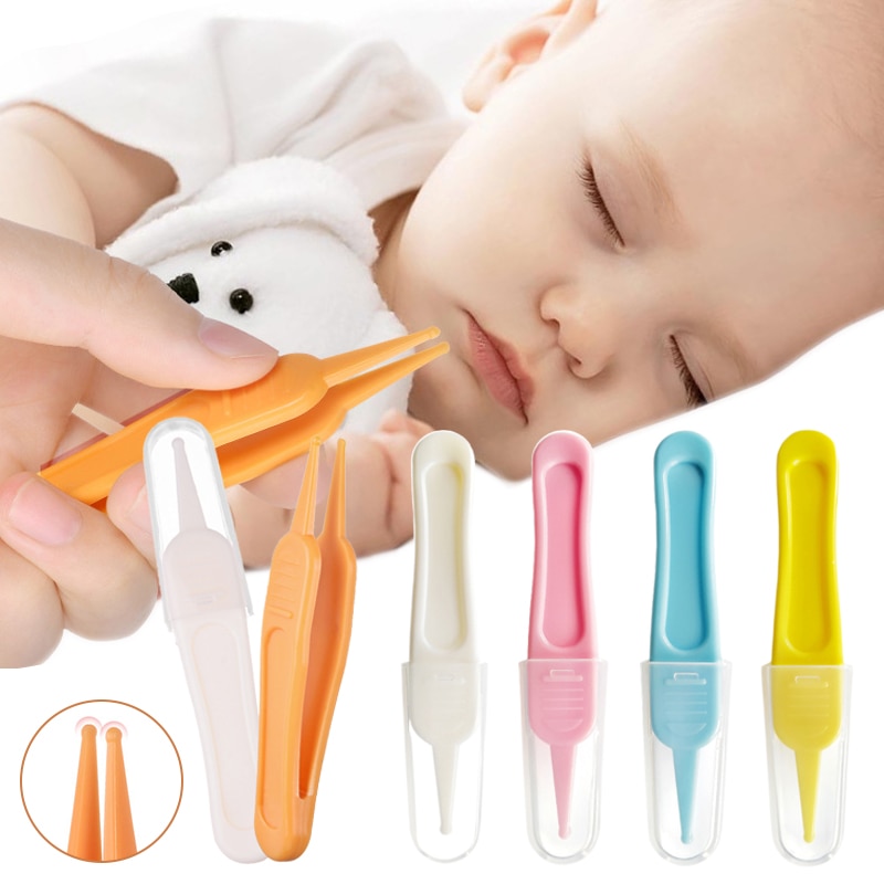 Baby Dig Booger Clip Infants Ear Nose Navel Clean Tools Kids Safety Tweezers Cleaning Forceps Toddler Nasal Cavity Care Supplies